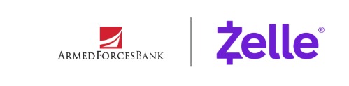 Armed Forces Bank and Zelle logos