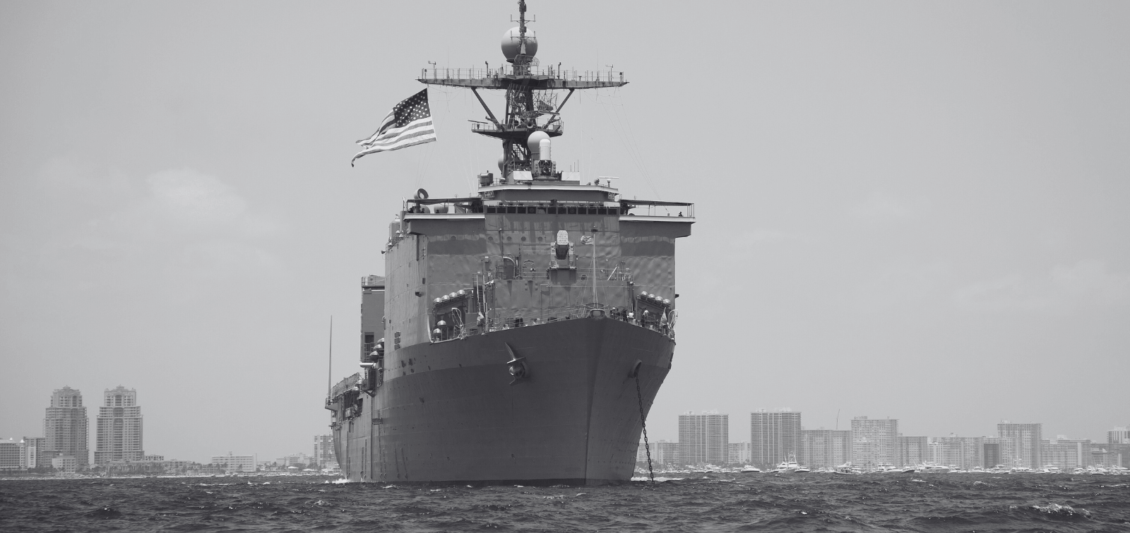 United States Navy ship at sea