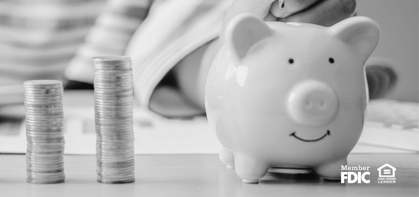 a piggy bank is used to show the importance of saving in a money market account